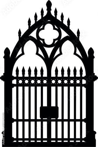 Gothic gate silhouette