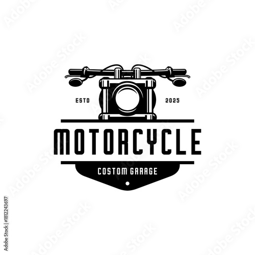 Motorcycle logo, custom garage repair 