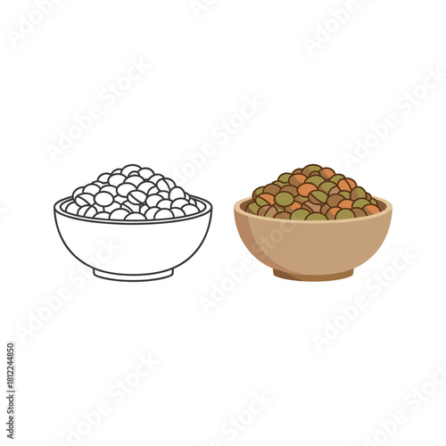 black and white beans