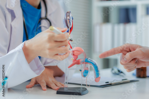 A doctor consults a male patient on erectile dysfunction.