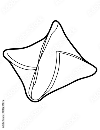 fortune cookie isolated on white