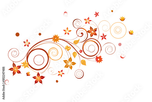 Brown lotus flower with hanging bead ornaments