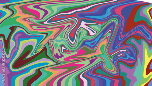 Vibrant, swirling abstract pattern of flowing colors creating a dynamic, liquid-like effect.