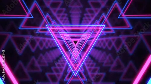 Slow Motion VJ Loop - Neon Cyber Room - Cyan & Magenta - 4K 20sec 50% Futuristic neon room with pulsing lights for lo-fi, DJ/VJ, club visuals, YouTube, meditation. Seamless, royalty free, no text/peop
