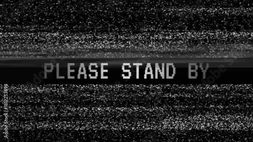 No signal error no signal error displays as static please stand by on a broken television. suitable for technology blogs, error troubleshooting articles, tv repair service advertisements.