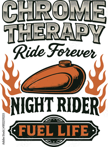 Night Rider Fuel Life Chrome Tank Design