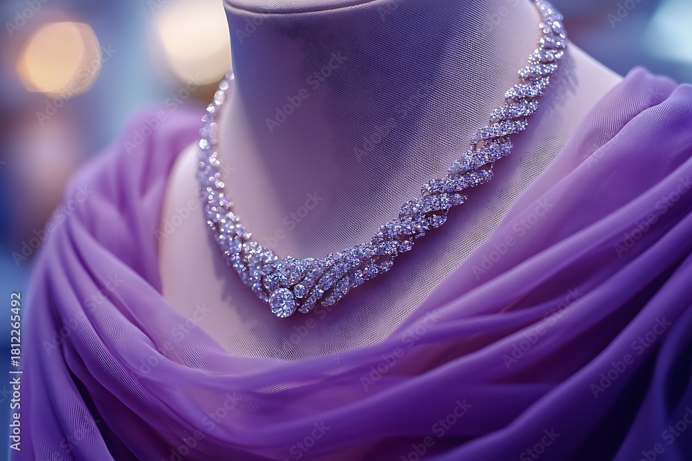 Obraz premium Stunning blue gemstone necklace perfect gala events high resolution picture