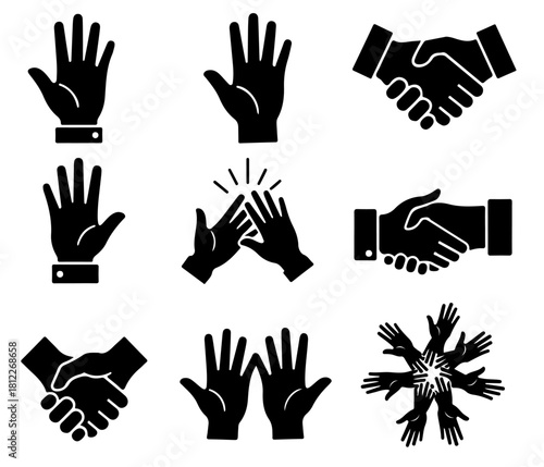 Engaging hand gestures collection for collaboration, success, and unity design needs