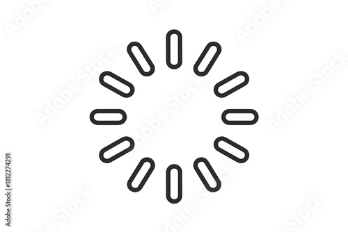 Minimalist circular loading progress indicator for web and mobile interfaces