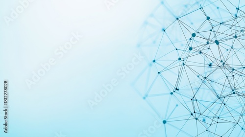 Abstract Blue Network Mesh, Connectivity Concept, network visualization Network, connection