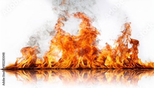fire isolated on white background