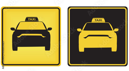 Road taxi sign. vector illustration