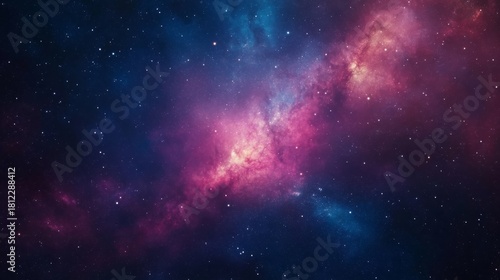 Cosmic Nebula Pink and Blue Celestial Scene,Space,Astronomy
