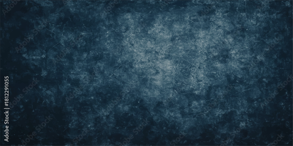 Obraz premium Dark blue grunge texture with vignette and subtle pattern
