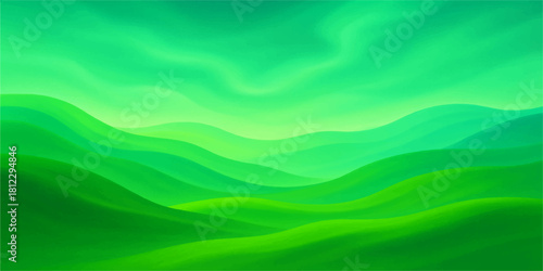 Abstract green landscape with gradient color and soft blurry texture