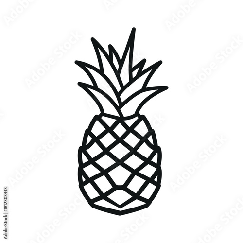 pineapple icon in trendy flat design