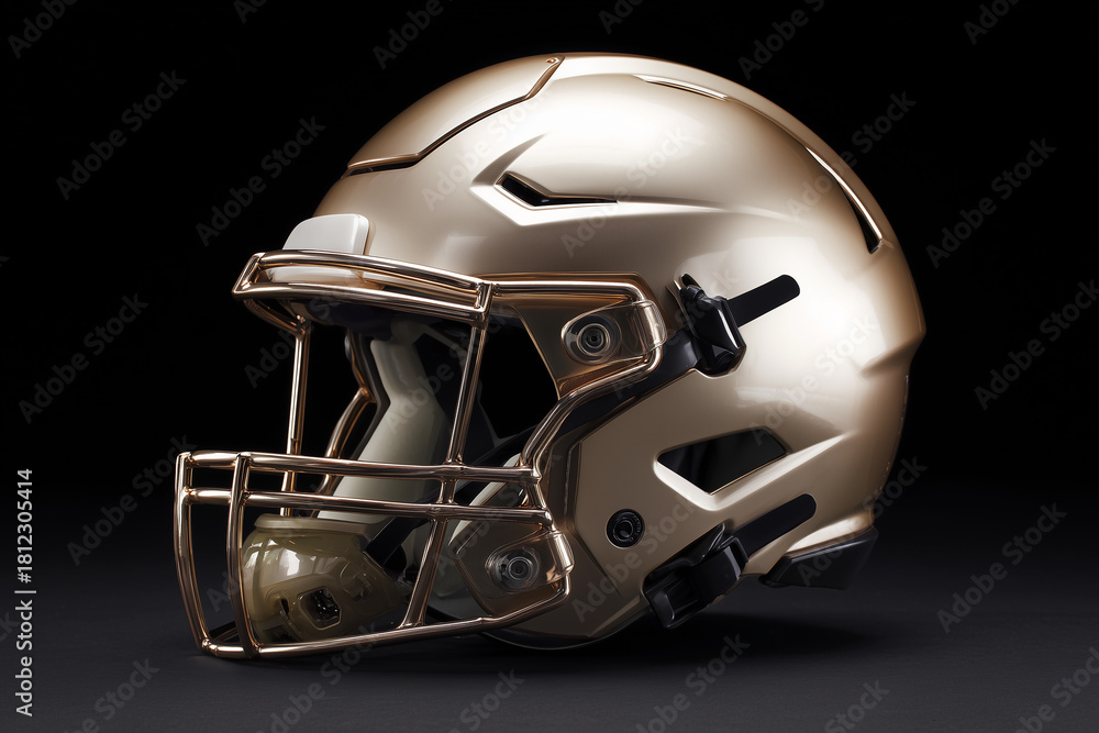 Fototapeta premium Visor-equipped American football helmet designed for optimal safety and protection during high-impact play