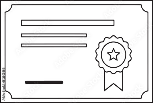 Certificate of achievement with seal