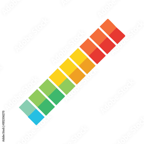 Colorful PH Scale Strip Vector Icon