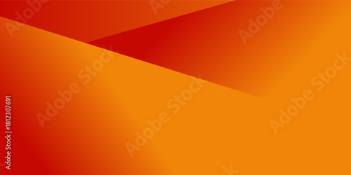 Fiery red brown burnt orange copper black abstract background. Geometric shape. Color gradient. 3d effect. Noise rough grungy grain. Neon light metallic. Design. Template. Web banner. Wide. Panoramic.