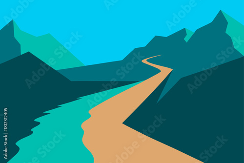 Cliffside Trail Overlooking Bright Turquoise Water