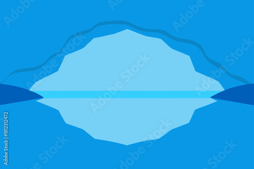 Sea Cave With Crystal Pool Reflecting Natural Light