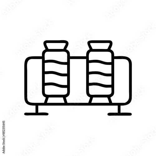 Spool rack icon for sewing and crafting organization