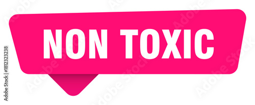 non toxic magenta sticker isolated on transpatent background. non toxic sign