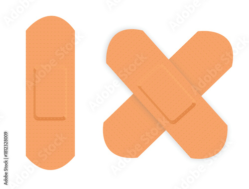 adhesive bandage on white background