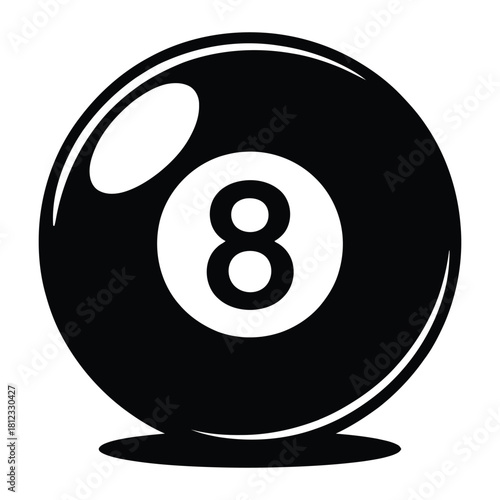 black billiard ball