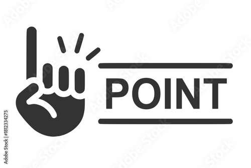 Simple pointing finger icon illustration hand attention confirmation point advice check pointing finger important