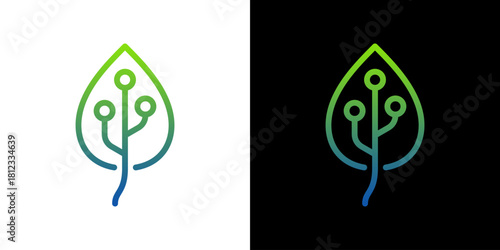 leaf circuit logo technology