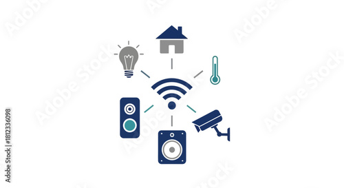 Smart home automation concept empowering modern connected living with wireless technology, security, and energy efficiency seamlessly integrated for comfort