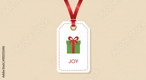 Share the joy this holiday season with this festive tag, perfect for adding a special touch to gifts and spreading cheer, originally crafted as vector art