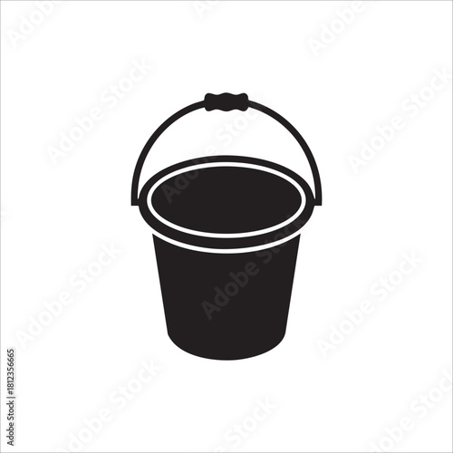 bucket icon. isolated on white background