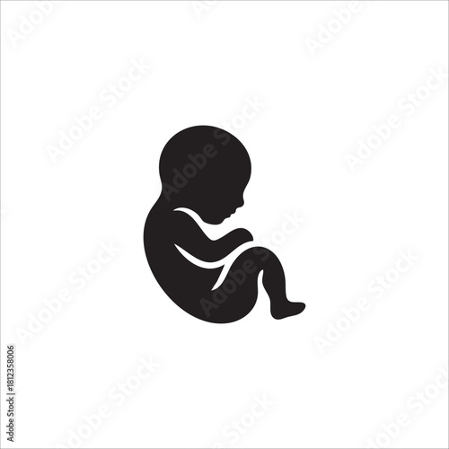 Fetus icon. isolated on white background