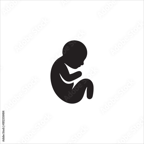 Fetus icon. isolated on white background