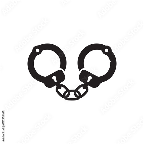 handcuffs icon. isolated on white background