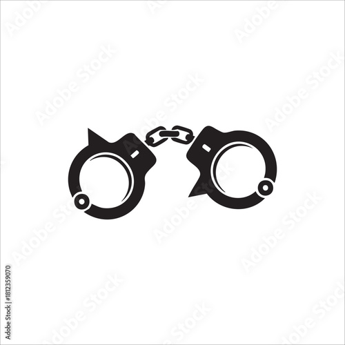handcuffs icon. isolated on white background
