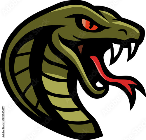 Angry Cobra Esport Mascot Logo