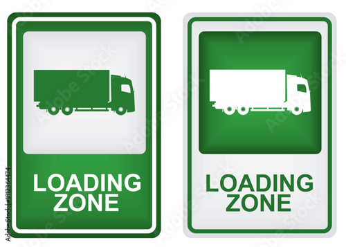 Loading zone sign. vector illustration	
