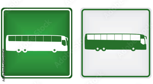 Bus station sign. vector illustration	