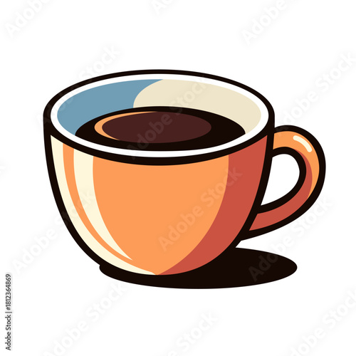 Orange coffee Cup vector