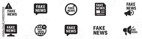 Fake news icon. Fake news sign. Vector illustration.