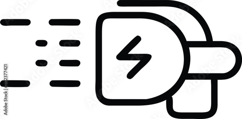 A generic icon used to indicate fast charging or a similar high-power charging.