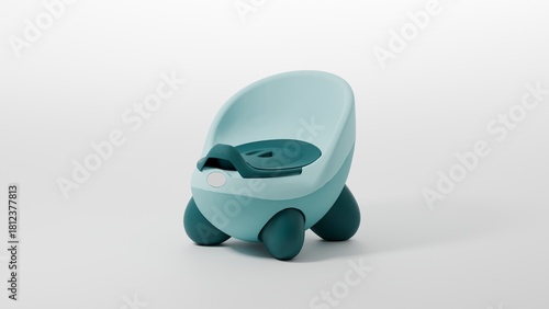 blue plastic baby potty