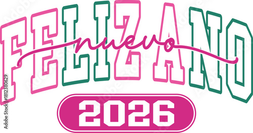 Feliz Ano Nuevo 2026 Svg