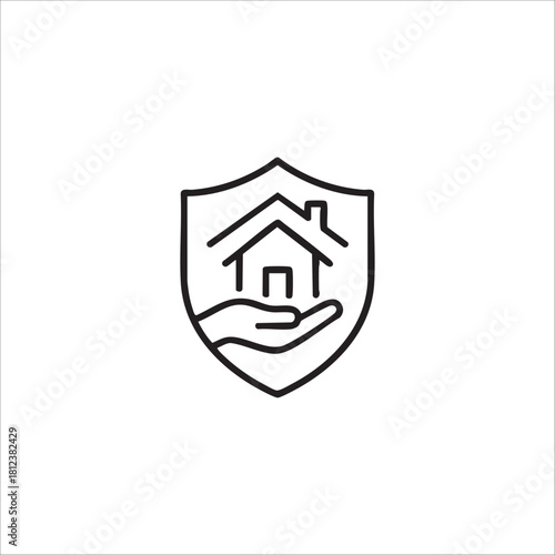 Insurance and Protection icon. illustration isolated on white background.