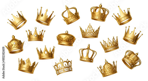 set of golden crowns