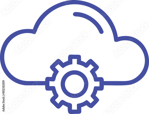 The icon typically symbolizes the configuration, maintenance, or administration of cloud computing services.